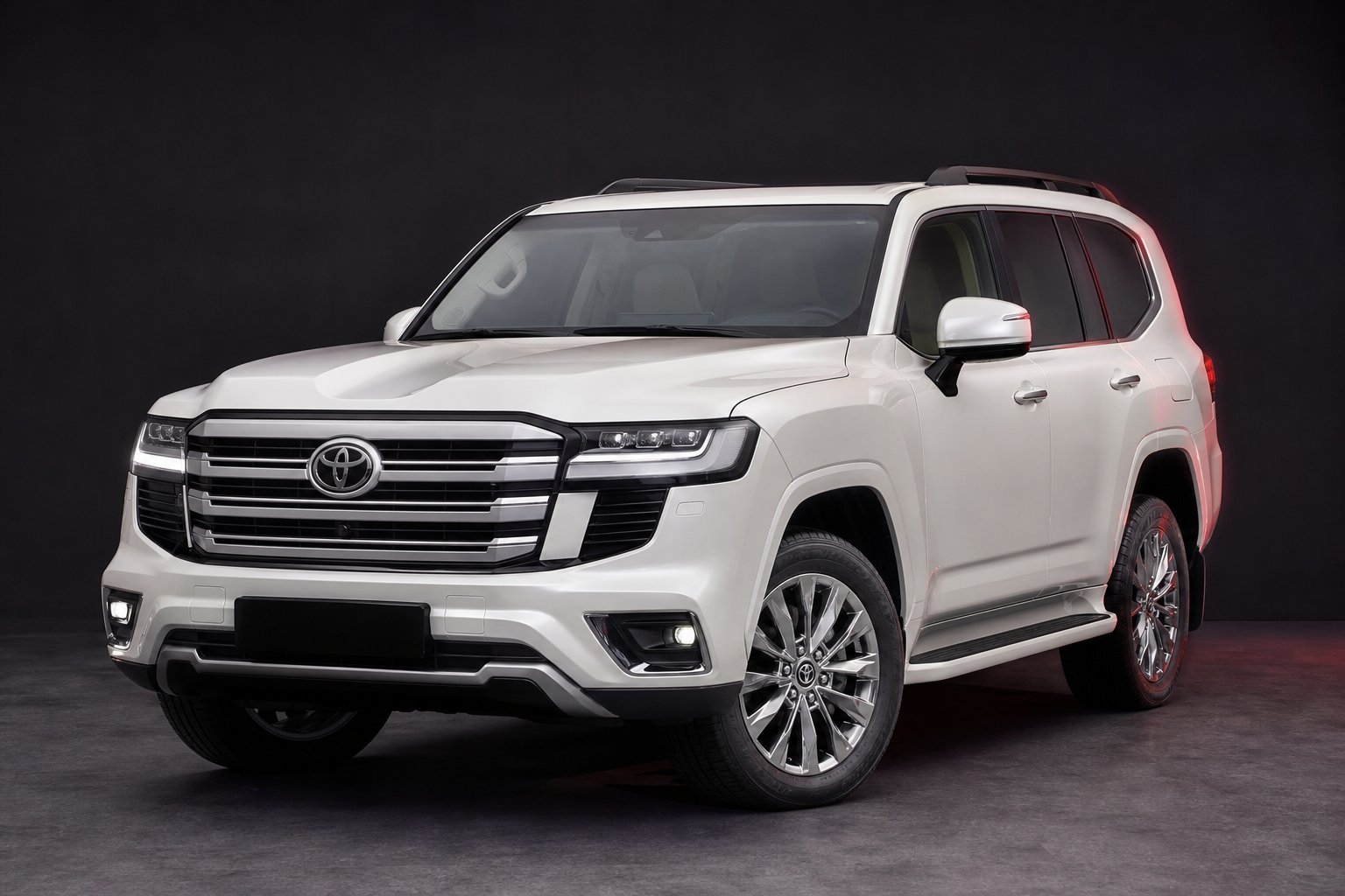 Pearl white Toyota Land Cruiser